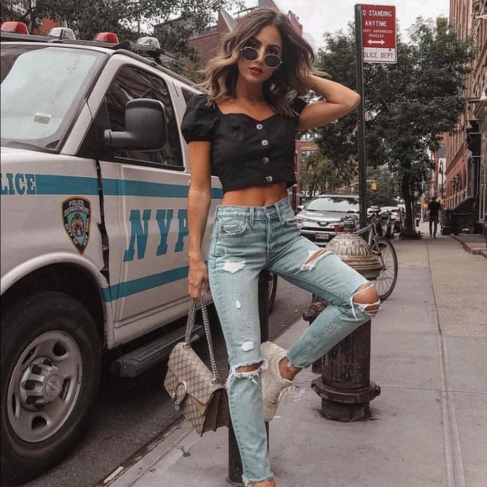 GRLFRND Karolina Ripped Distressed Skinny Jeans